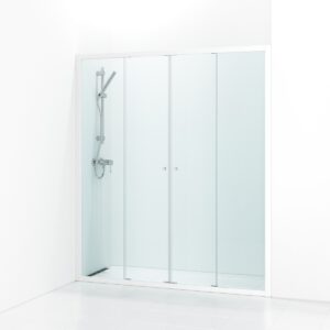 Svedbergs Duschdörr Ritual Nisch 120-125 Med 4 Glas - Klarglas Vit