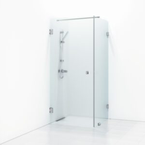 Svedbergs Hörndusch 180° Fast Vägg/Dörr 90X100 - Kristall frostglas Fast vägg 90 cm